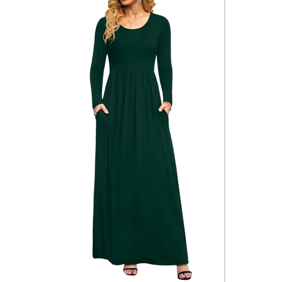 Db moon Dresses & Skirts - NEW Green Long Sleeve Empire Waist Maxi Dress